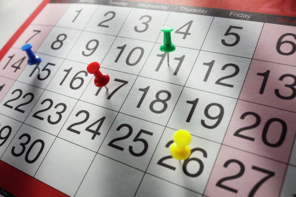 Calendar appointment date